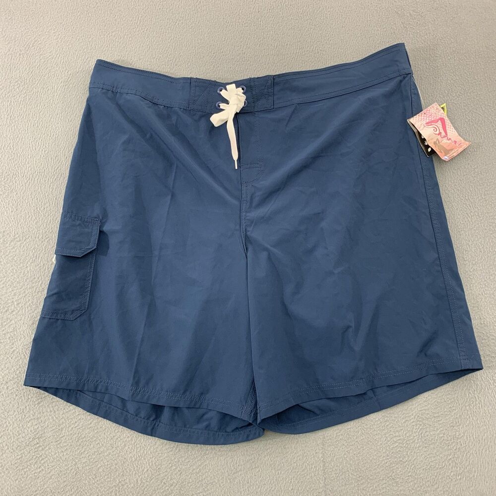 Kanu Surf Marina Board Shorts Women 3XL Blue Swim Trunks Quick Dry UPF 50+